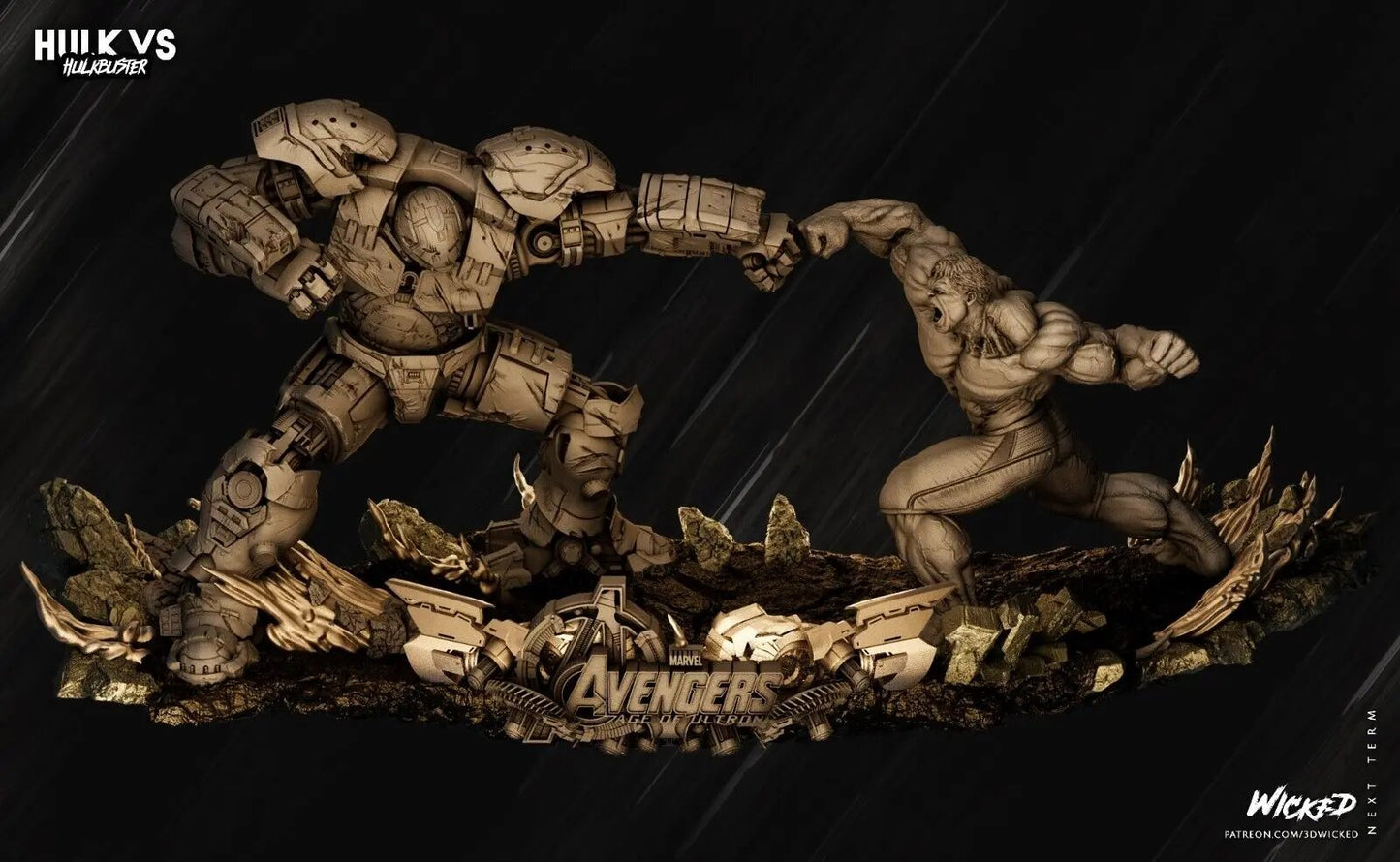 Hulkbuster Hulk Diorama Figure by Wicked 3DHeroFigure