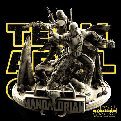 Boba Fett Mandalorian Diorama Figure by Star Wars – High Quality 3D Collectible Statue 3DHeroFigure