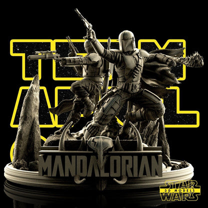Boba Fett Mandalorian Diorama Figure by Star Wars – High Quality 3D Collectible Statue 3DHeroFigure