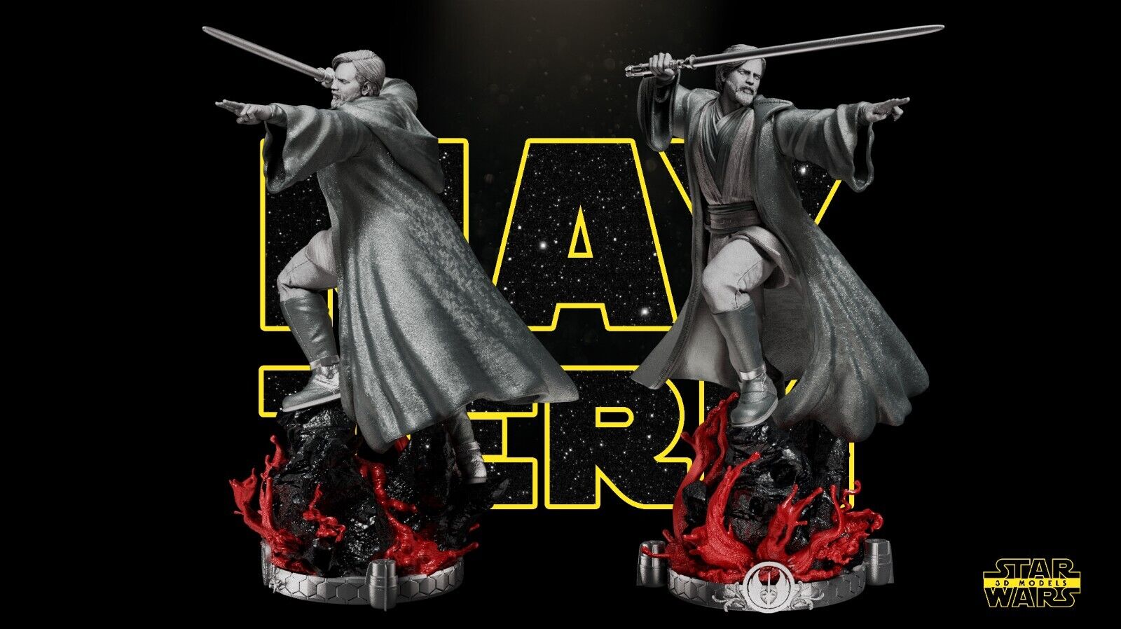 Obi Wan Kenobi Figure by Star Wars – High Quality 3D Collectible Statue 3DHeroFigure