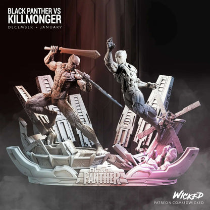 Black Panther Killmonger Diorama Figure by Wicked 3DHeroFigure