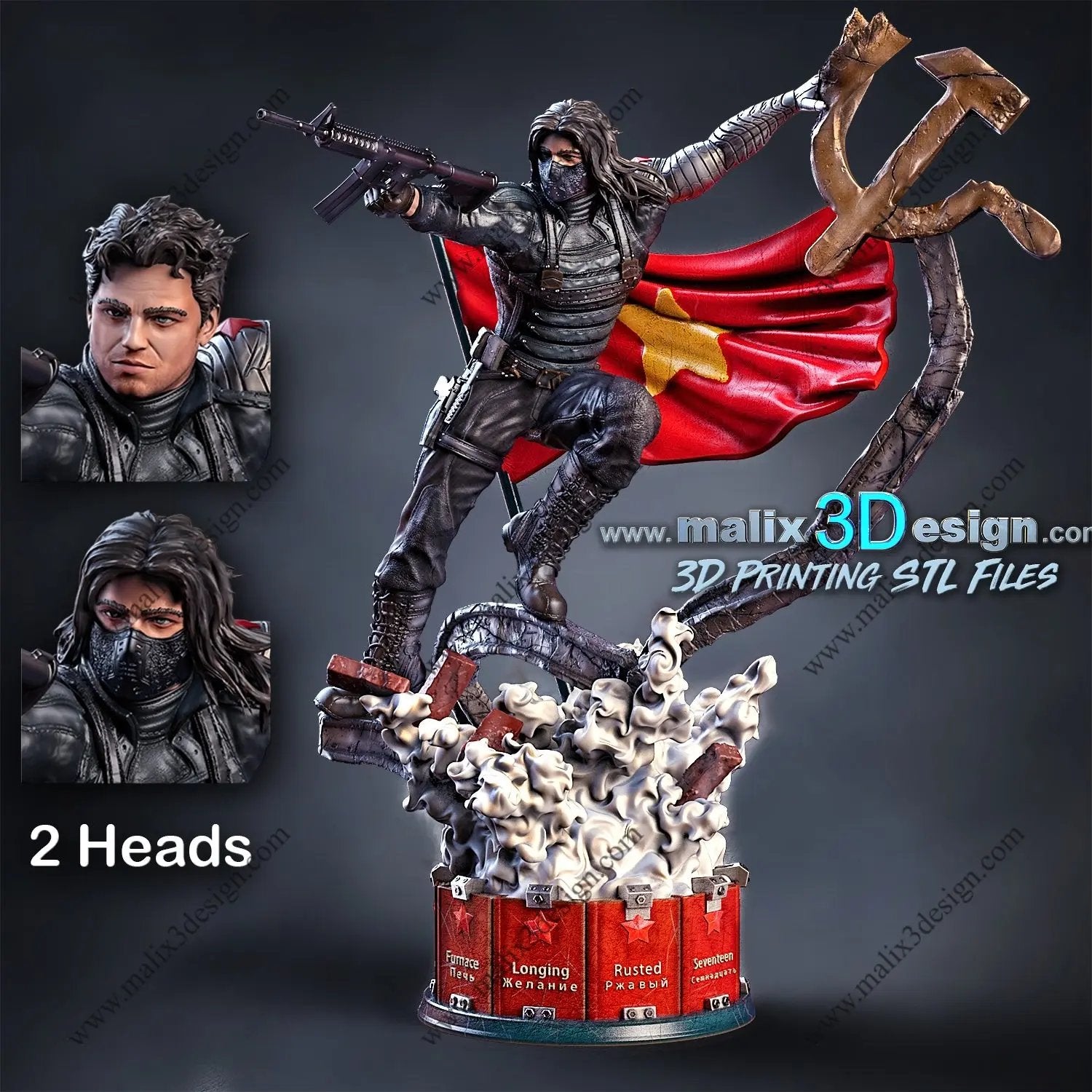 Winter Soldier Figure by Sanix 3DHeroFigure